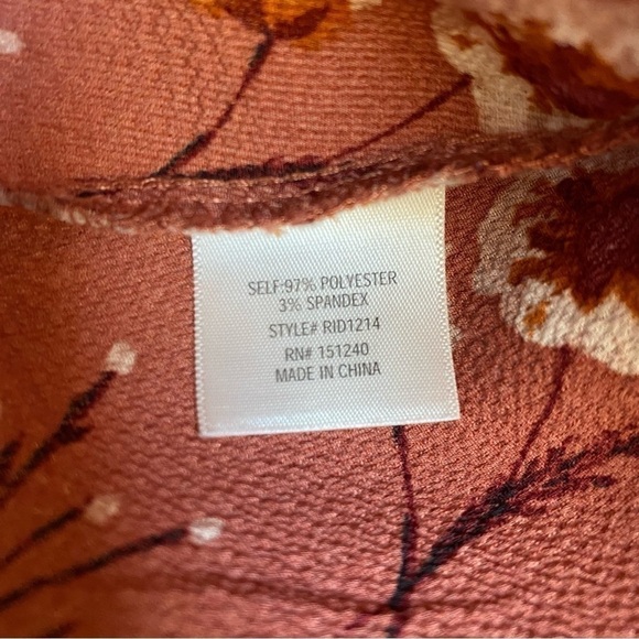 Francescas blue rain long balloon sleeve pink top with white flowers size XS - Picture 8 of 9